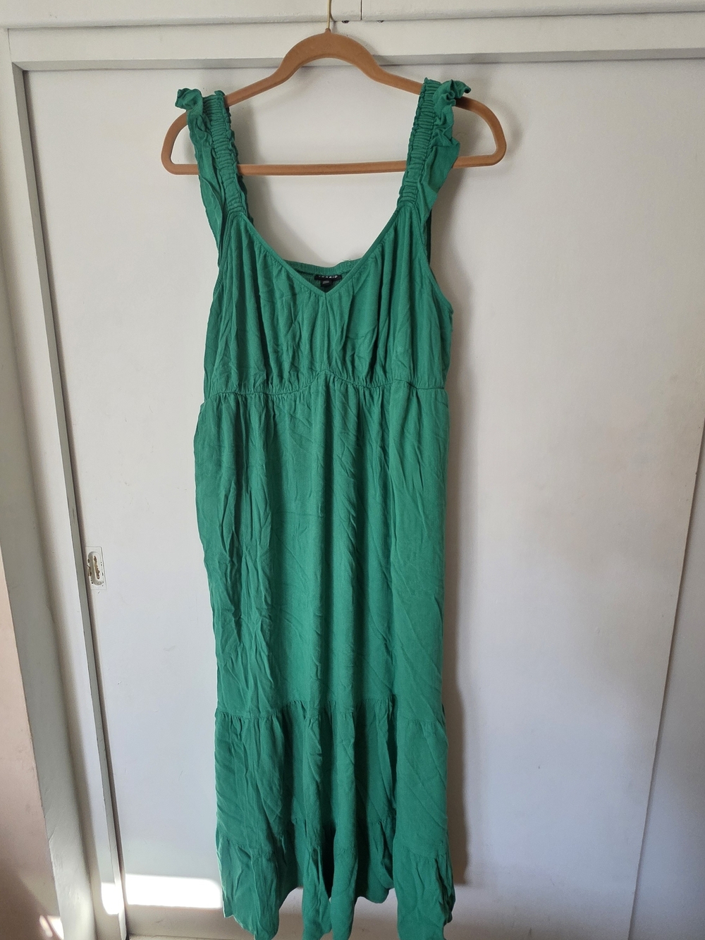 torrid Teal Green Ruffled Strap Maxi Dress